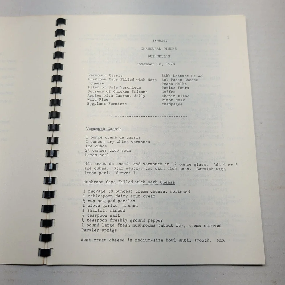 Vintage Parties For Our Friends Gourmet Group Cookbook 1970s 1980s Menus Recipes